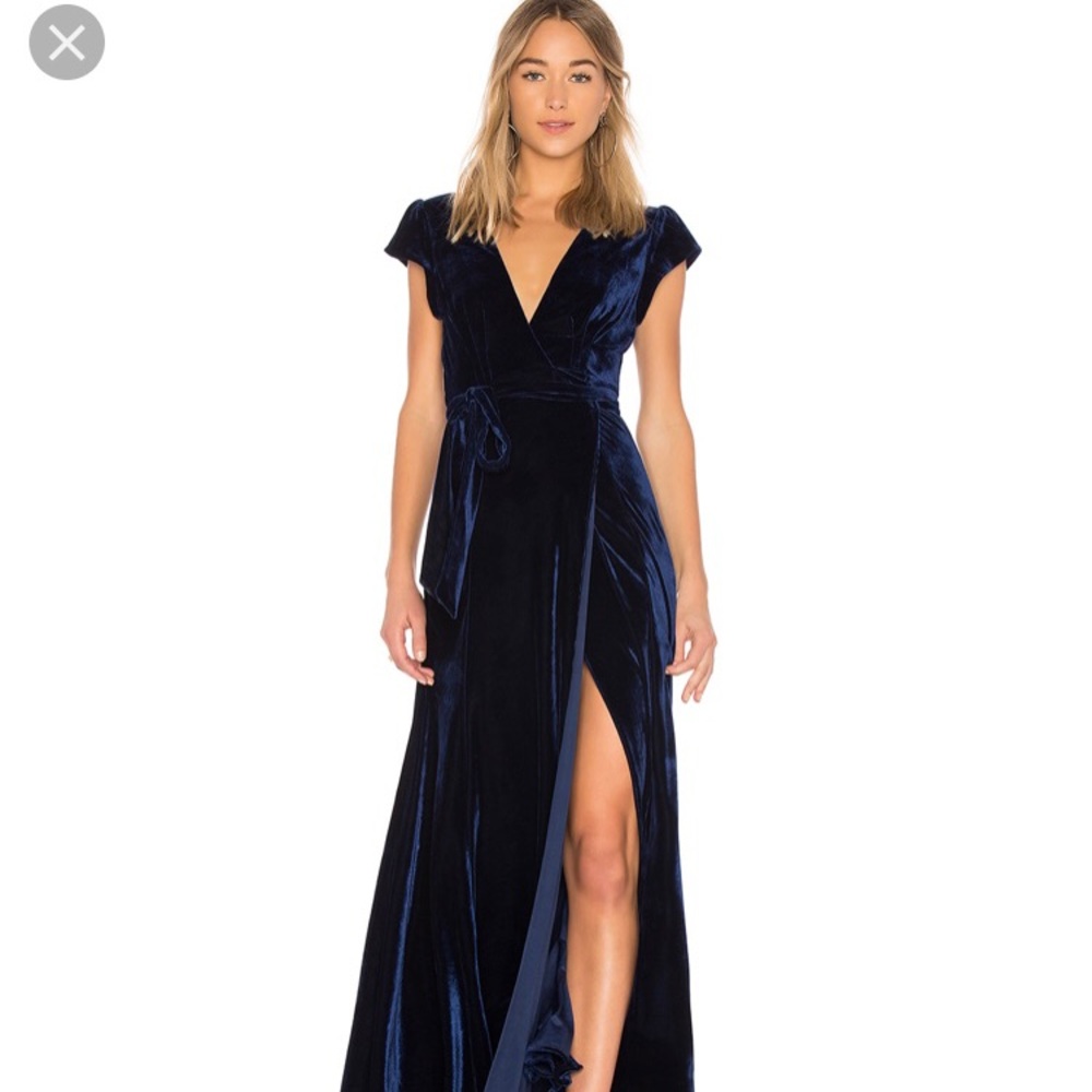 Tularosa Velvet Wrap Dress